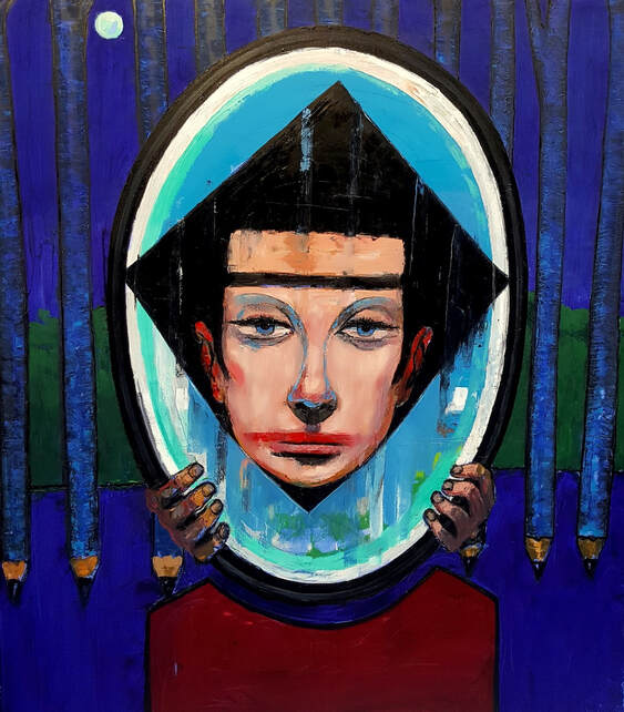 ​Barış Cihanoğlu  | Looking glass self oil on canvas | 150x130 cm