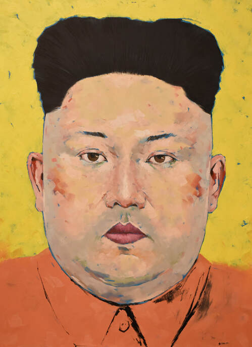 ​Teyyar Tosun  | Kim Jong-un : Listen,.. it's getting closer  oil on canvas | 130x100 cm
