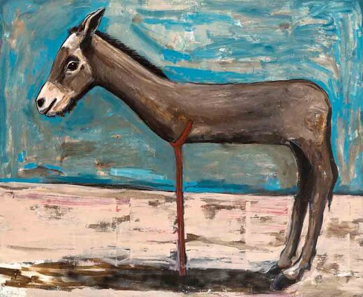 Ahmet SARI  |  syrian donkey acrylic on canvas | 158x194 cm