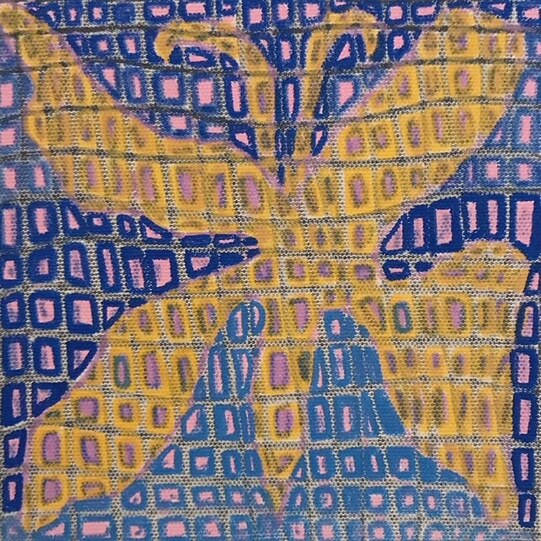 ROSALIE ALEKSANDRA ANTER blushing butterfly acrylic on canvas 15x17cm