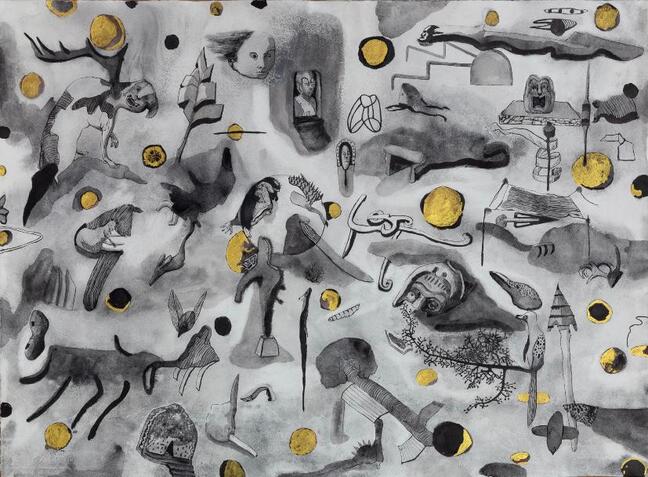 Ahmet SARI ink on canvas 80x110 cm